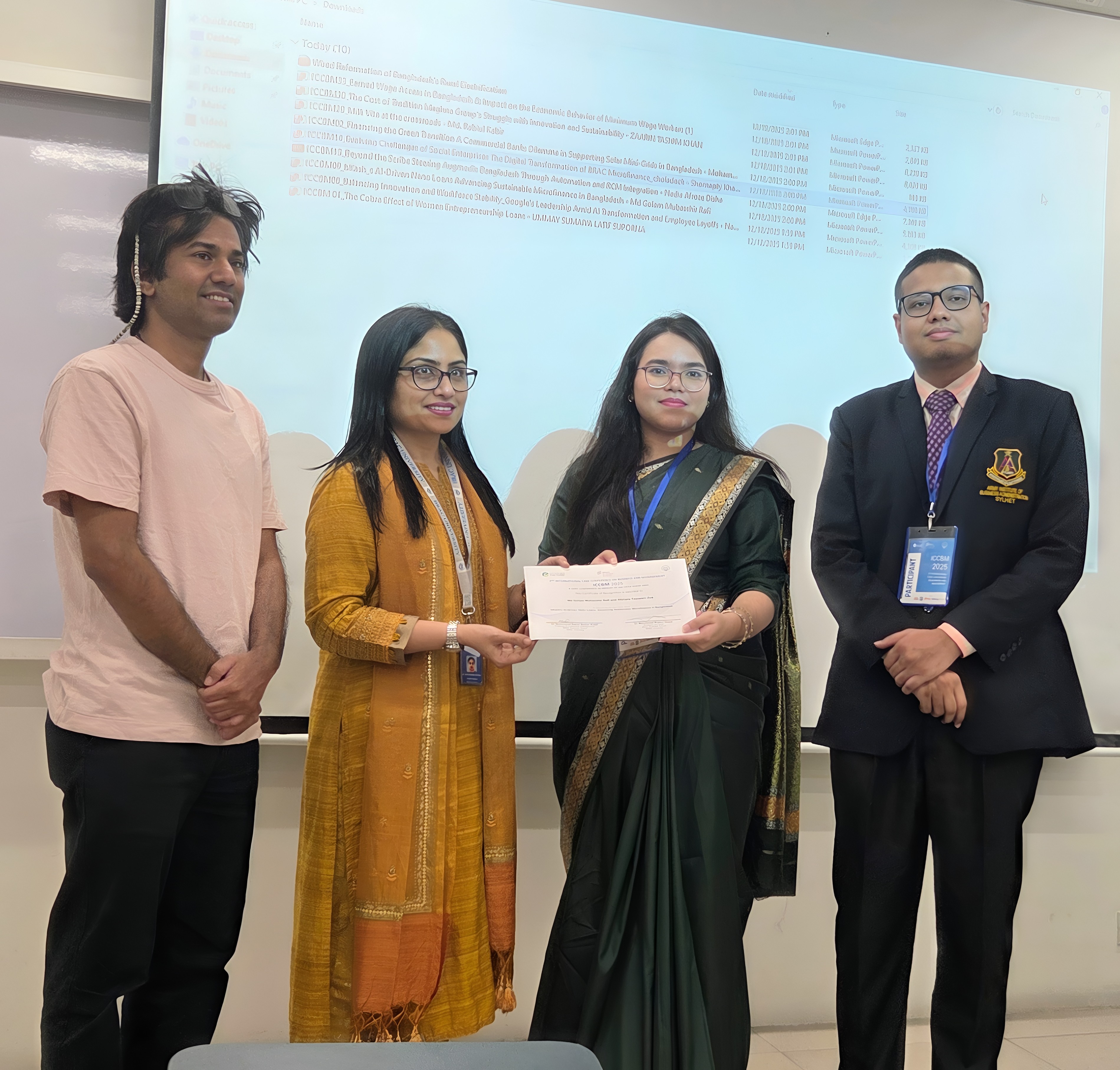 Md Golam Mubasshir Rafi presenting research at ICCBM 2025 Conference, BRAC Business School, BRAC University - Academic Event Photography